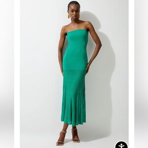 Karen Millen Green Strapless Dress